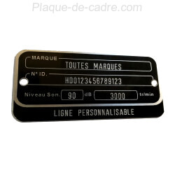 Plaque de cadre toutes marques