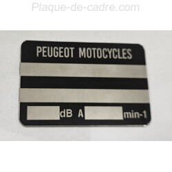 Peugeot engraved frame plate – identification plate (Peugeot Motorcycles)