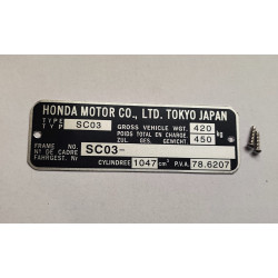 Plaque de cadre Honda CBX1000-CB1000-CBX1000