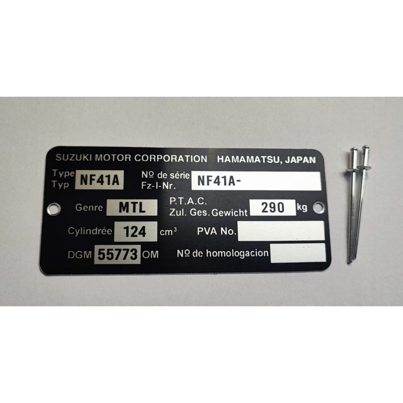 suzuki GN 125 - nf41a frame plate
