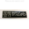 Plaque de cadre Honda Z50 A - CL 450 - ATC 90 KO - CB 750 - N360 - CL 175 KO - SL 70 KO - CB 450 K4 - CB 750 K1...