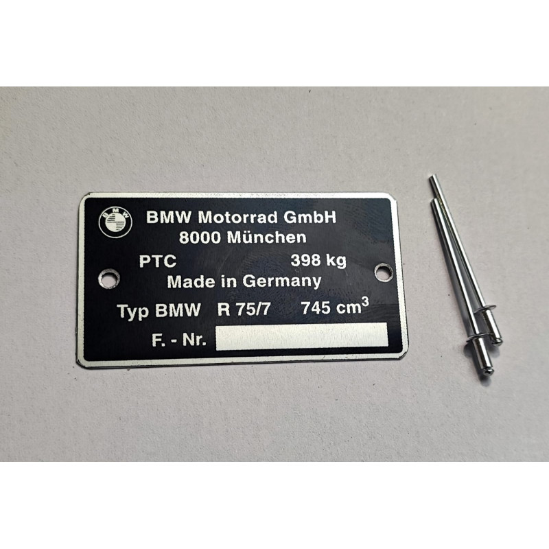 Plaque de cadre BMW R75/7