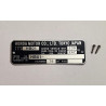 Honda CY 80 - HB01 frame plate