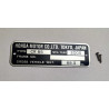 Honda CR 85 engraved frame plate | Manufacturer plate