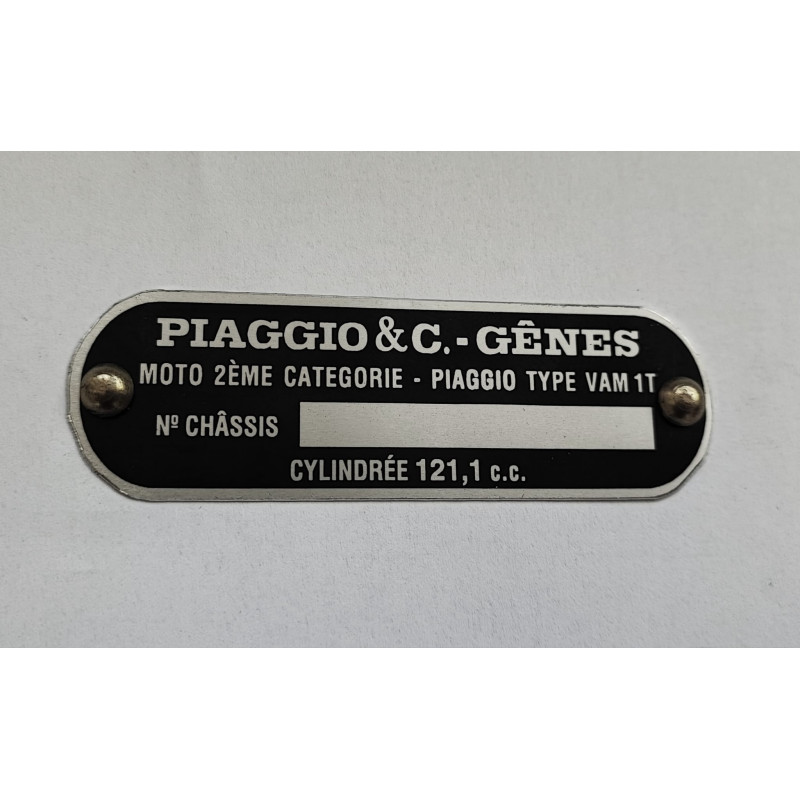 Piaggio frame plate