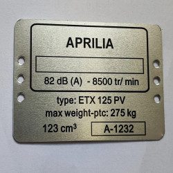 Plaque de cadre Aprilia