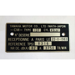 Plaque de cadre Yamaha I3F