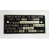 Plaque de cadre Yamaha I3F