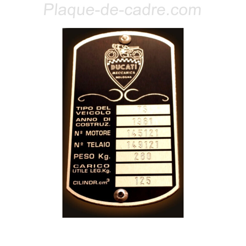 Ducati Meccanica Id Plate - Data plate