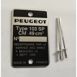 Peugeot 103 sp frame plate