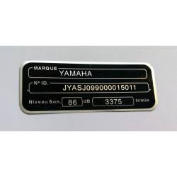 Etiquette de cadre Yamaha, Plaque constructeur Yamaha