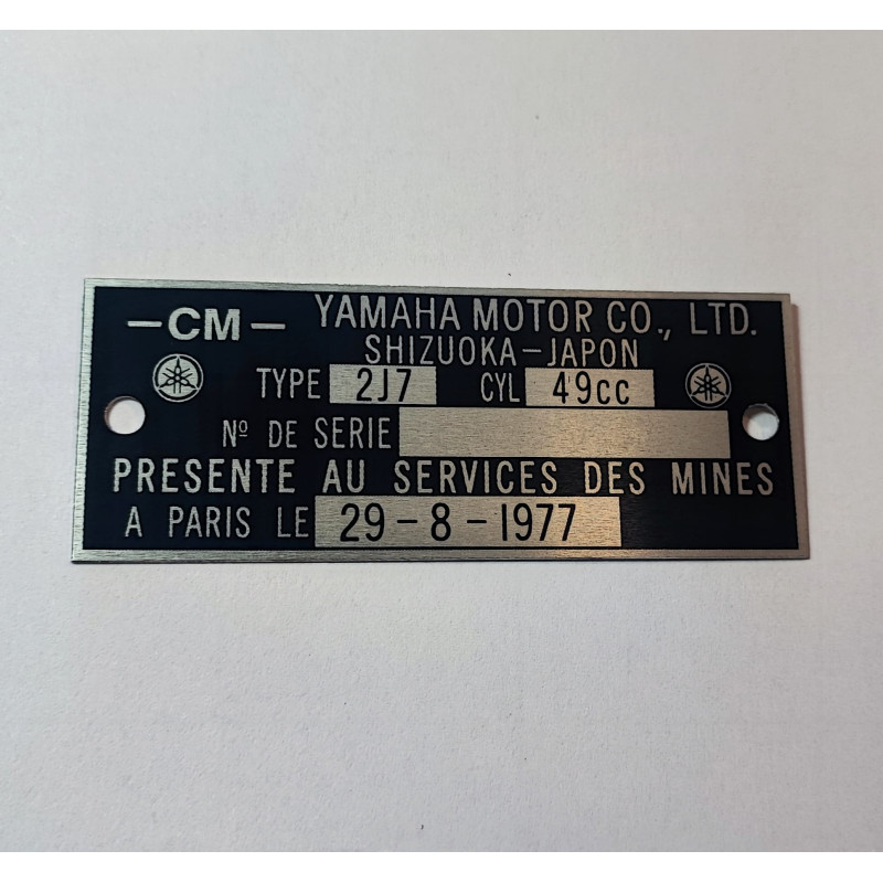 Plaque Honda 2J7