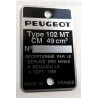 Plaque de cadre Peugeot