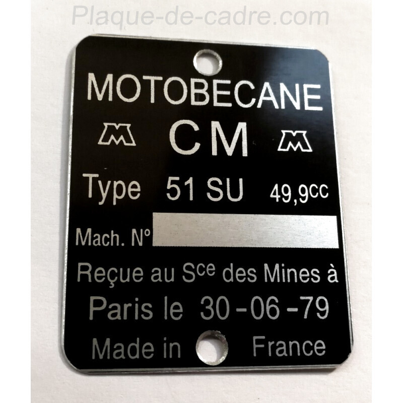 Plaque Motobécane Motoconfort