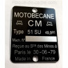 Plaque Motobécane Motoconfort