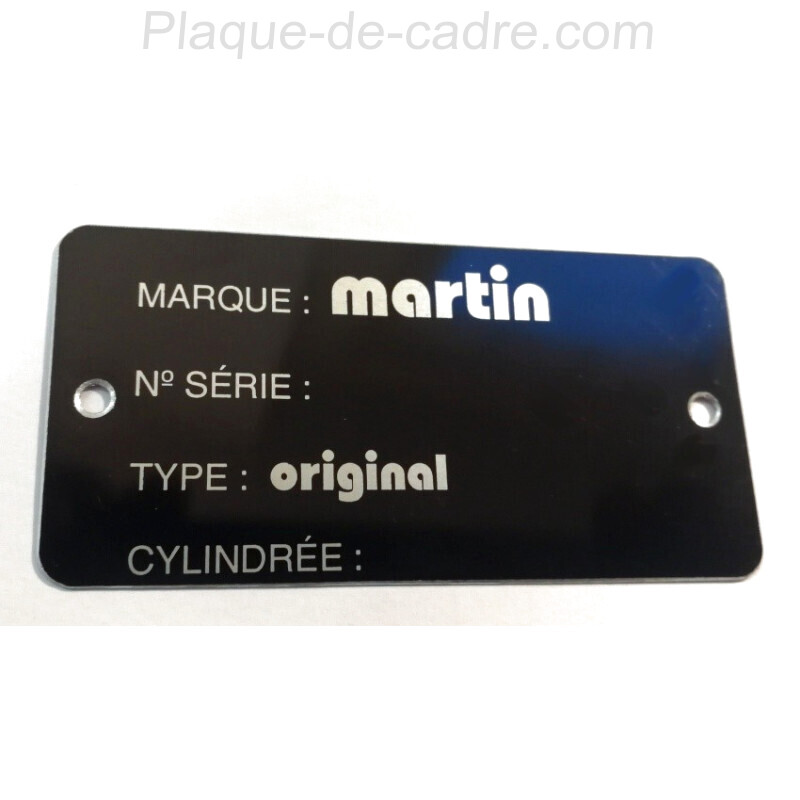 Martin identification plate - Martin Data plate
