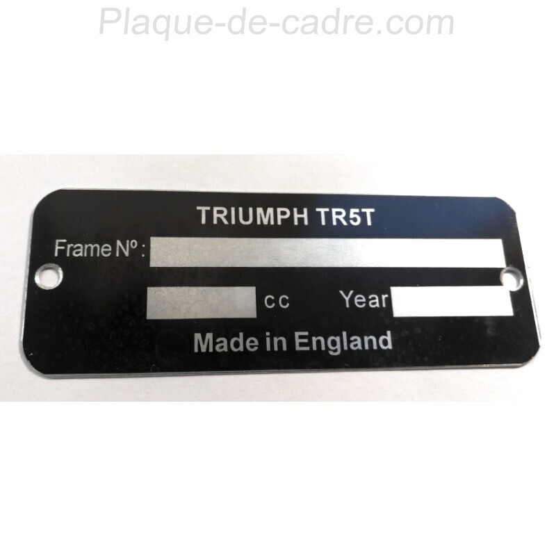 Plaque de cadre Triumph TR5T
