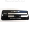 Plaque de cadre Triumph TR5T