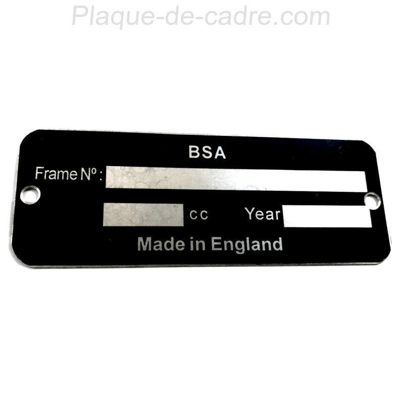 Plaque de cadre BSA