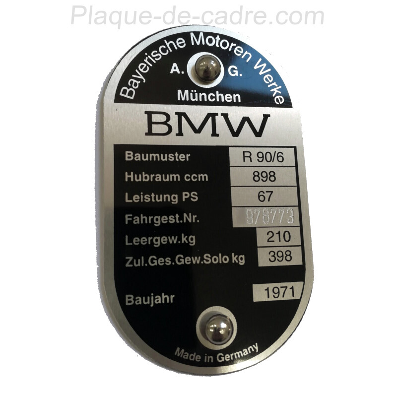 Plaque de cadre BMW r90