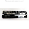Plaque de cadre Honda CB 350 F