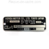 Honda XR 500 PE03 identification plate - Honda XR 500 PE03 data plate