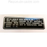 Honda ATC 90 KO vin plate