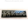 Plaque de cadre Honda Z50 A - CL 450 - ATC 90 KO - CB 750 - N360 - CL 175 KO - SL 70 KO - CB 450 K4 - CB 750 K1...