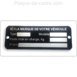 Plaque de cadre toutes marques
