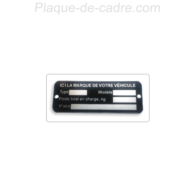 Plaque de cadre toutes marques