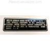 Honda Z50 A - CL 450 - ATC 90 KO - CB 750 - N360 - CL 175 KO - SL 70 KO - CB 450 K4 - CB 750 K1 vin plate