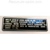 Plaque de cadre Honda Z50 A - CL 450 - ATC 90 KO - CB 750 - N360 - CL 175 KO - SL 70 KO - CB 450 K4 - CB 750 K1...