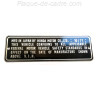 Plaque de cadre Honda Z50 A - CL 450 - ATC 90 KO - CB 750 - N360 - CL 175 KO - SL 70 KO - CB 450 K4 - CB 750 K1...