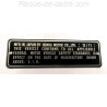 Honda Z50 A - CL 450 - ATC 90 KO - CB 750 - N360 - CL 175 KO - SL 70 KO - CB 450 K4 - CB 750 K1 vin plate