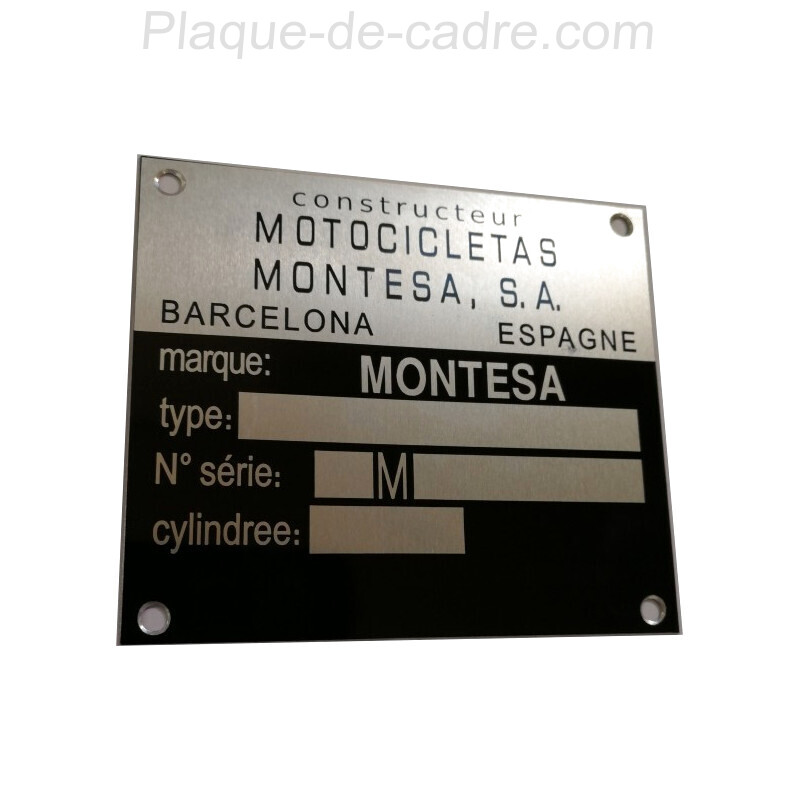 Montesa identification plate - vin plate