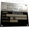 Plaque de cadre Montesa