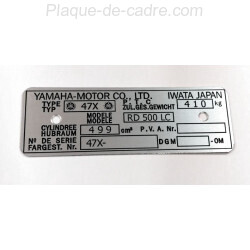 Plaque de cadre Yamaha RD 500