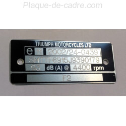 Plaque de cadre Triumph