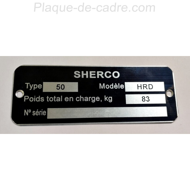 Plaque de cadre Sherco