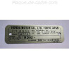 Honda NX 650 Dominator identification plate - Honda XR 500 PE03 data plate