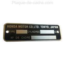 Plaque de cadre Honda 750 Four
