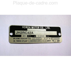 Plaque de cadre Honda CB 750 SEVEN FIFTY
