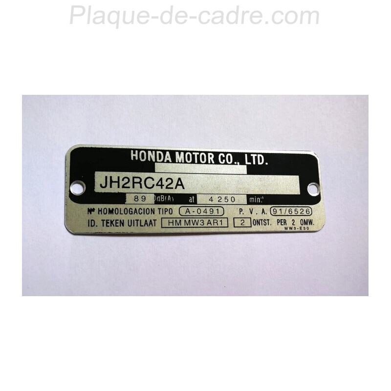 Honda CB 750 SEVEN FIFTY vin plate