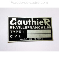 Plaque de cadre Gauthier
