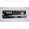 Plaque de cadre Honda XL 500 S