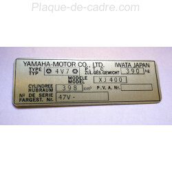 Plaque de cadre Yamaha XJ 400