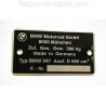 BMW 247 Data Plate