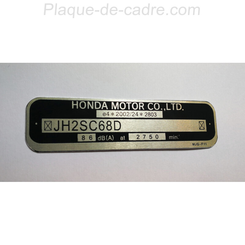 Plaque de cadre Honda GL1800