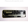 Plaque de cadre Honda FT500 - pc07