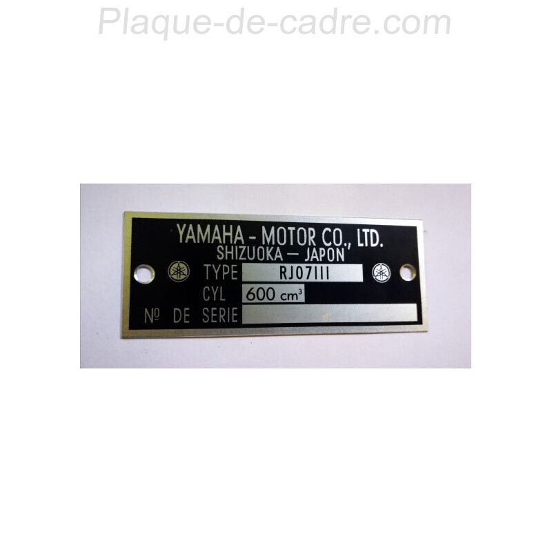 Yamaha 600 FZ6 - RJ07LLL Data Plate - Identification plate